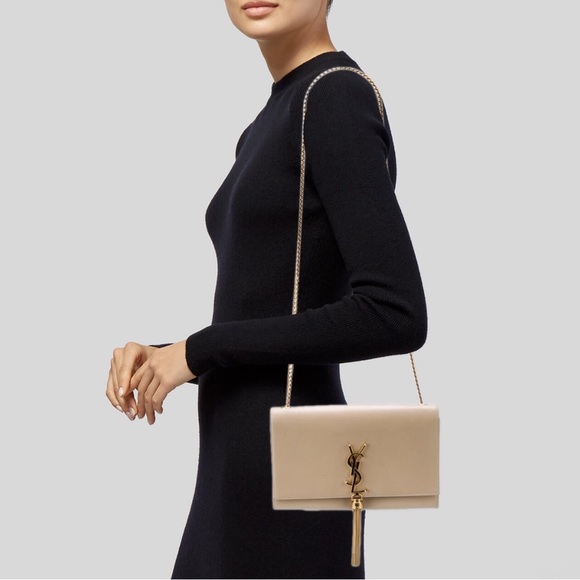 NUDE✨YSL✨ Kate tassel bag medium Saint Laurent shoulder bag clutch YSL purse - Picture 3 of 15